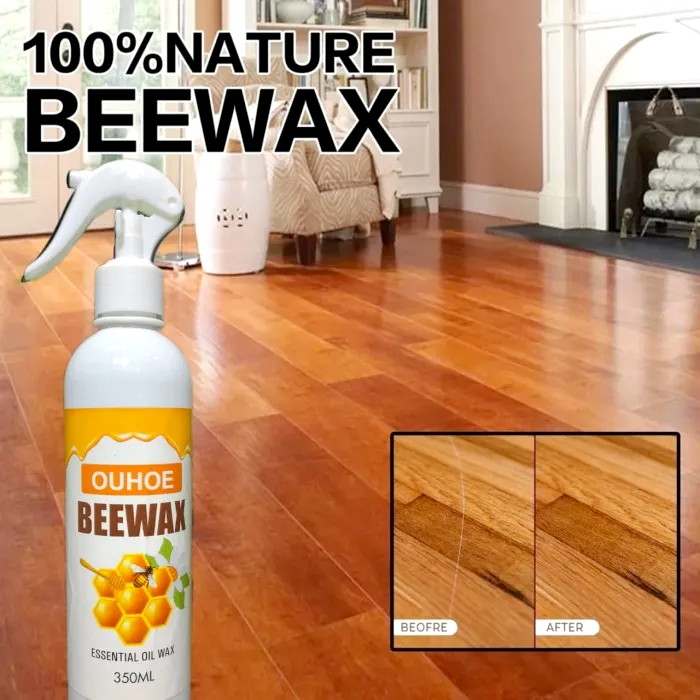 OUHOE Beewax Furniture Polish Wood Seasoning Beeswax Spray For Furniture Wood Dining Table Floor Chair Cabinets 350ml
