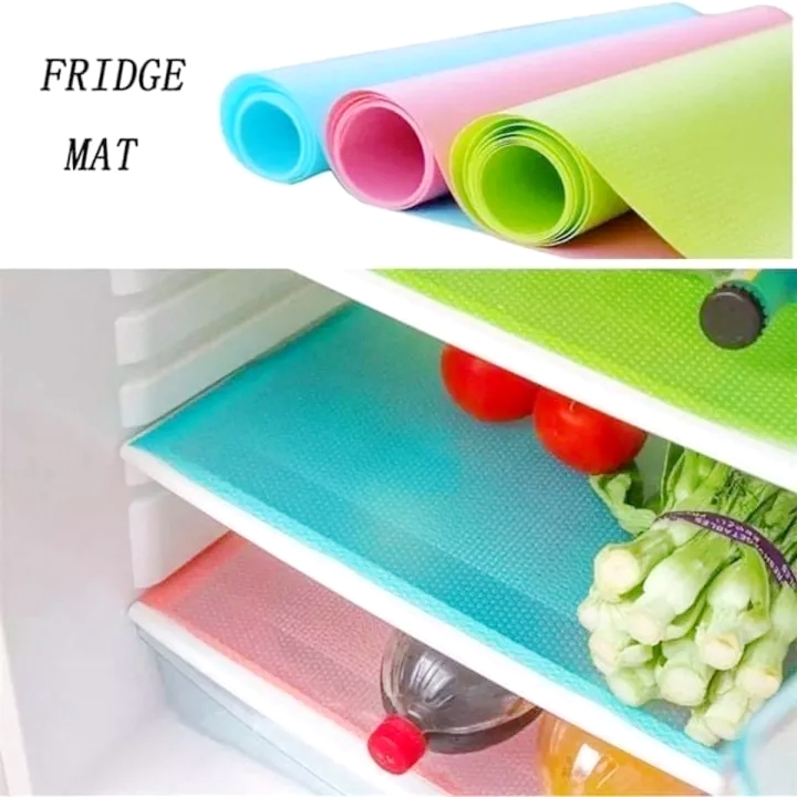 3 Pcs Washable Refrigerator Mat Waterproof Fridge Mate Drawer Matt (Multicolor)