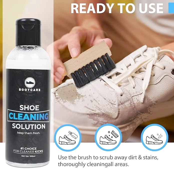 Powerful Shoe Cleaner Whitening Cleansing Liquid Shoe Fast Acting Cleaner Foaming Stain Remover For Shoes